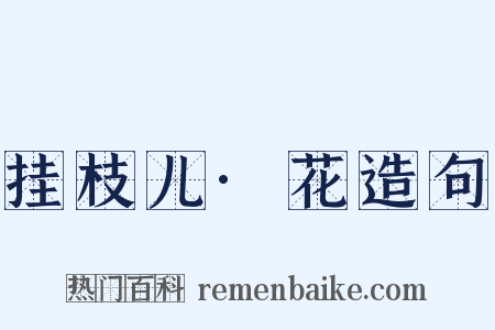 挂枝儿·花造句是什么意思的图片